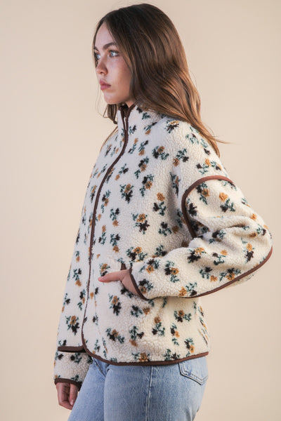 Lola Floral Sherpa Jacket