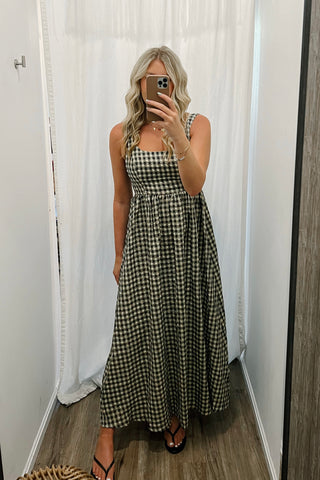 Check Maxi Dress