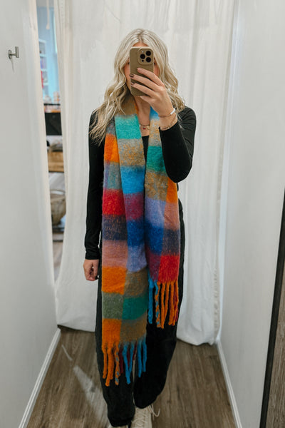 Chunky Plaid Scarves