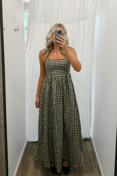Taylor Gingham Maxi Dress