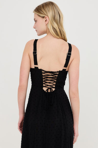 Midnight Corset Midi Dress