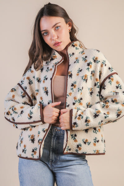 Lola Floral Sherpa Jacket