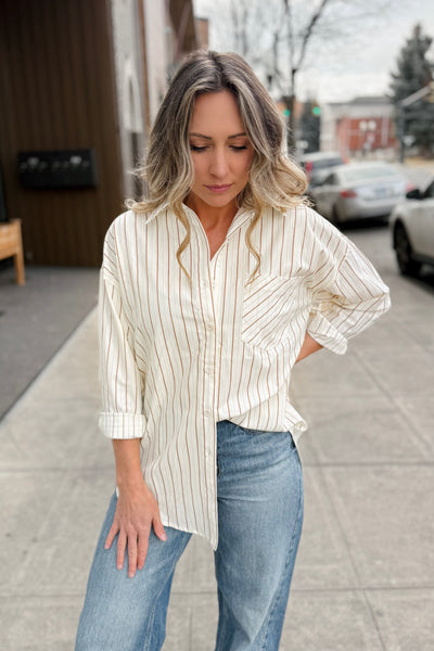 Varsity Oversize Button Down