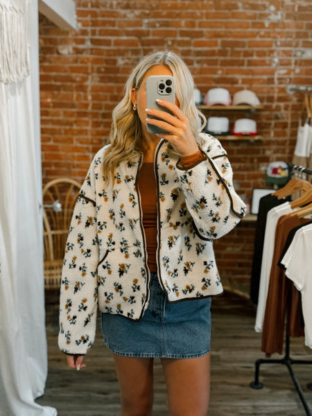 Lola Floral Sherpa Jacket