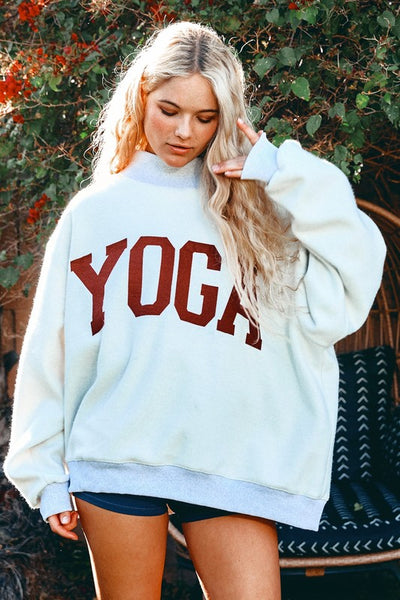 Pilates/Yoga Reversible Mockneck Sweatshirt