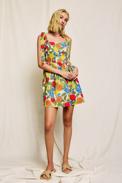 Fruity Tie Strap Dress