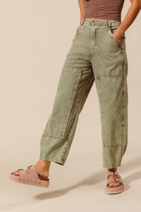 Mineral Wash Barrel Pants