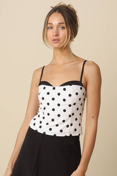 Amelie Polka Dot Top
