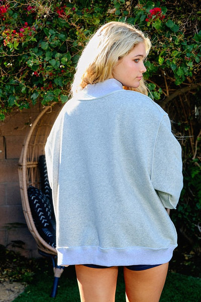 Pilates/Yoga Reversible Mockneck Sweatshirt