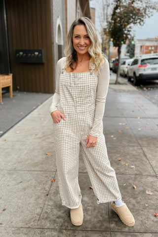 Gingham Overalls