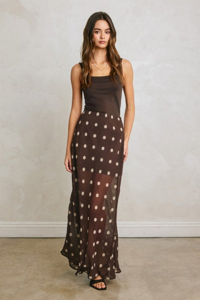 Eloise Polka Dot Maxi Skirt