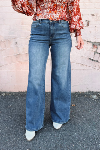 Tummy Control Wide Leg Jeans