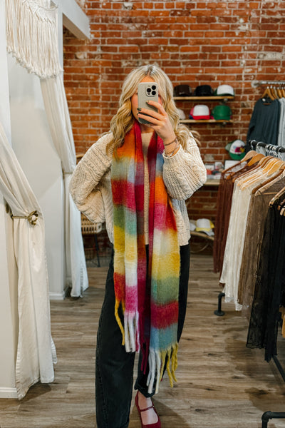 Chunky Plaid Scarves