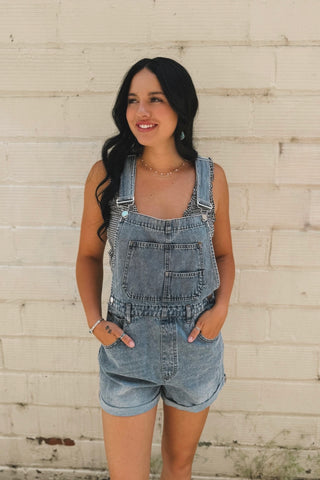 Denim Short Overalls