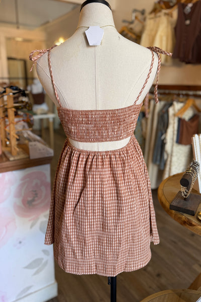 Gingham Romper Dress