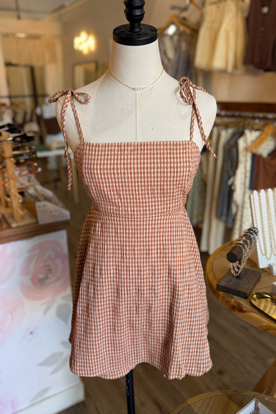 Gingham Romper Dress
