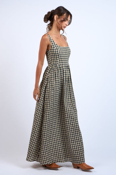 Check Maxi Dress