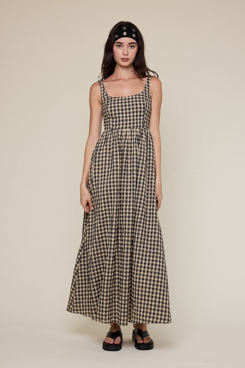 Taylor Gingham Maxi Dress