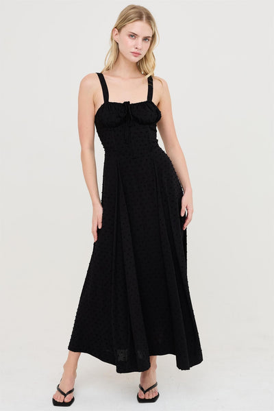 Midnight Corset Midi Dress