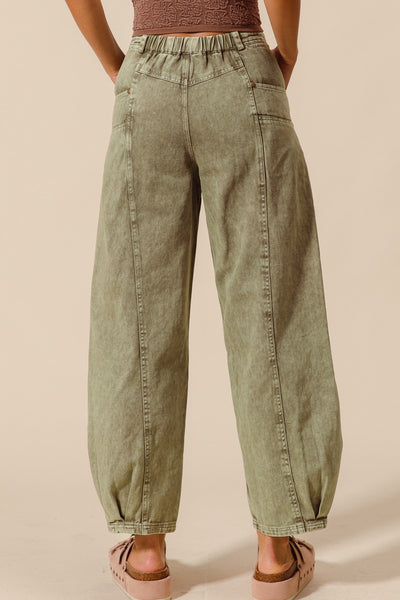 Mineral Wash Barrel Pants