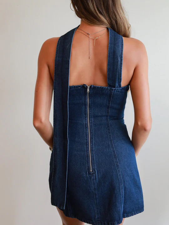 denim rockabilly dress Hell Bunny Dakota Denim Pinafore Dress (Small, Black) at Amazon Women's Clothing store